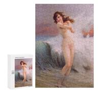 Rompecabezas para Adolescentes 300 PCS Girl Wades in The Ocean Rompecabezas para Adultos Juegos Relajantes Pero Divertidos Y Humorísticos 300 PCS