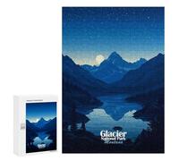 Rompecabezas para Adolescentes 300 PCS Glacier National Park Night Rompecabezas para Adultos Juegos Relajantes Carrera De Velocidad Manual Desafiante De Completar 300 PCS