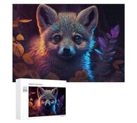 Rompecabezas para Adolescentes 300 PCS Glowing Forest Fox Rompecabezas para Adultos Juego Familiar Regalo De Cumpleaños Interacción Entre Padres E Hijos 300 PCS