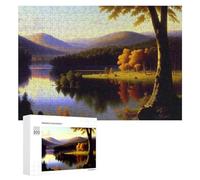 Rompecabezas para Adolescentes 300 PCS Golden Autumn Serenity by The Lake Rompecabezas Juguetes Antiestrés Decoración Diversión En Casa Actividades, 300 PCS