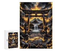 Rompecabezas para Adolescentes 300 PCS Golden Kintsugi Torii Gate Rompecabezas para Adultos Juegos Relajantes Decoración Perfecta Regalos De Cumpleaños Y Únicos 300 PCS