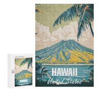 Rompecabezas para Adolescentes 300 PCS Hawaii Travel Rompecabezas para Adultos Juego Práctico Carrera De Velocidad Manual Desafío Educativo 300 PCS