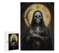Rompecabezas para Adolescentes 300 PCS Holy Death Devotion Rompecabezas para Adultos Juguetes Antiestrés Arte De Pared Interacción Entre Padres E Hijos 300 PCS