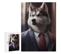 Rompecabezas para Adolescentes 300 PCS Husky Dog Suit Animal Rompecabezas para Adolescentes Juegos Relajantes Regalos para Mujeres Actividades Divertidas En Casa 300 PCS