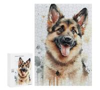 Rompecabezas para Adolescentes 300 PCS Husky Watercolor Rompecabezas para Adultos Juegos De Relajación Ensamblaje De Patrones Interacción Entre Padres E Hijos 300 PCS
