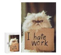 Rompecabezas para Adolescentes 300 PCS I Hate Work Rompecabezas para Adultos Juegos Relajantes Desafío Difícil Actividades Divertidas En Casa 300 PCS