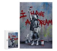 Rompecabezas para Adolescentes 300 PCS I Have A Dream Banksy Rompecabezas para Adultos Juego Familiar Decoración Desafiante De Completar 300 PCS