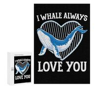 Rompecabezas para Adolescentes 300 PCS I Whale Always Love You Rompecabezas para Adultos Juguetes Antiestrés Arte De Pared Interacción Entre Padres E Hijos 300 PCS