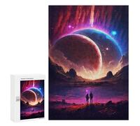 Rompecabezas para Adolescentes 300 PCS Interstellar Couple Rompecabezas para Adultos Juegos Relajantes Desafío Difícil Desafío Educativo 300 PCS