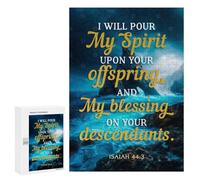 Rompecabezas para Adolescentes 300 PCS Isaiah 443 Bible Verse Rompecabezas para Adultos Juegos Relajantes Pero Divertidos Y Humorísticos 300 PCS