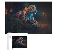 Rompecabezas para Adolescentes 300 PCS Jaguar Resting on A Tree Branch -1 Rompecabezas para Adultos Juegos Relajantes Corte De Precisión Juego Desafiante Regalos 300 PCS