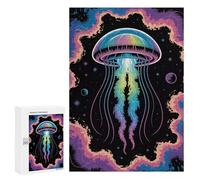 Rompecabezas para Adolescentes 300 PCS Jellyfish in Space Rompecabezas Juguetes Antiestrés Corte De Precisión Interacción Entre Padres E Hijos 300 PCS