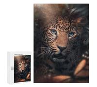 Rompecabezas para Adolescentes 300 PCS Leopard Portrait in Shadows Rompecabezas para Adultos Juego De Ingenio Decoración del Hogar Regalos para Reducir El Estrés 300 PCS