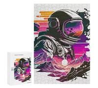 Rompecabezas para Adolescentes 300 PCS Line Art Astronaut Rompecabezas para Adultos Juego De Ingenio Decoración del Hogar Regalos para Reducir El Estrés 300 PCS