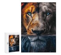 Rompecabezas para Adolescentes 300 PCS Lion Diving in Water Rompecabezas Juegos Relajantes Decoración del Hogar Regalos Y Cumpleaños Únicos 300 PCS