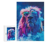 Rompecabezas para Adolescentes 300 PCS Lion In Colorful Paint Rompecabezas para Adultos Juegos Relajantes Decoración Perfecta Regalos De Cumpleaños Y Únicos 300 PCS