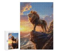 Rompecabezas para Adolescentes 300 PCS Lions Sunrise Majesty Rompecabezas para Adultos Juegos Relajantes Pero Divertidos Y Humorísticos 300 PCS