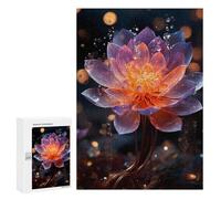 Rompecabezas para Adolescentes 300 PCS Magic Lotus Flower Rompecabezas para Adultos Juego Familiar Decoración Desafiante De Completar 300 PCS