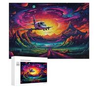 Rompecabezas para Adolescentes 300 PCS Magical Sunset Flight Adventure -5 Rompecabezas para Adultos Juego De Ingenio Decoración Diversión En Casa Actividades, 300 PCS