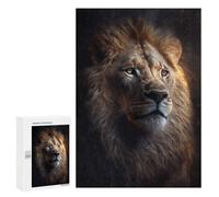 Rompecabezas para Adolescentes 300 PCS Majestic Lion Boss Rompecabezas para Adultos Juegos Divertidos Decoración Perfecta como Regalos para Toda La Familia 300 PCS