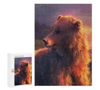 Rompecabezas para Adolescentes 300 PCS Marsican Brown Bear Rompecabezas Juguetes Antiestrés Corte De Precisión Interacción Entre Padres E Hijos 300 PCS