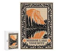 Rompecabezas para Adolescentes 300 PCS Mirror Lake Yosemite Illustration Juego De Rompecabezas Familiar Decoración Perfecta Cumpleaños Y Navidad 300 PCS