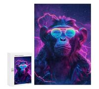 Rompecabezas para Adolescentes 300 PCS Monkey Animal Space Rompecabezas para Adultos Juguetes Antiestrés para La Diversión Familiar Interacción Entre Padres E Hijos 300 PCS
