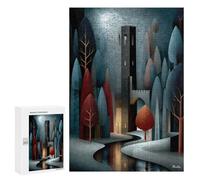 Rompecabezas para Adolescentes 300 PCS Moonlit Fortress by The Serene Stream Rompecabezas para Adultos Juego Práctico Decoración De Pared Cumpleaños Y Navidad 300 PCS