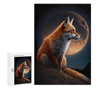 Rompecabezas para Adolescentes 300 PCS Moonlit Fox Majesty Rompecabezas Juegos Relajantes Decoración Perfecta Cumpleaños Y Navidad 300 PCS