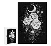 Rompecabezas para Adolescentes 300 PCS Moonlit Roses Rompecabezas para Adultos Juguetes Antiestrés Arte De Pared Interacción Entre Padres E Hijos 300 PCS
