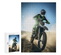 Rompecabezas para Adolescentes 300 PCS Motocross Racer Rompecabezas para Adolescentes Juguetes Antiestrés Mejora La Memoria 300 PCS