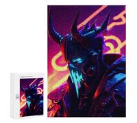 Rompecabezas para Adolescentes 300 PCS Neon Demon Armor Rompecabezas para Adultos Juegos Relajantes Desafío Difícil Desafío Educativo 300 PCS