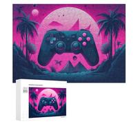 Rompecabezas para Adolescentes 300 PCS Neon Desert Adventure with Controller Rompecabezas para Adultos Juego De Ingenio Decoración del Hogar Actividades Divertidas En Casa 300 PCS