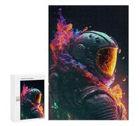 Rompecabezas para Adolescentes 300 PCS Neon Explosion Astronaut Rompecabezas para Adultos Juguetes DIY Arte De Pared Oferta como Regalos para Toda La Familia 300 PCS