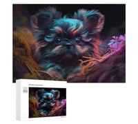 Rompecabezas para Adolescentes 300 PCS Neon Pup in Fantasy Land -1 Rompecabezas para Adultos Juego De Ingenio Decoración del Hogar Actividades Divertidas En Casa 300 PCS
