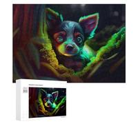 Rompecabezas para Adolescentes 300 PCS Neon Pup in Fantasy Land Rompecabezas Juguetes Antiestrés Decoración Diversión En Casa Actividades, 300 PCS