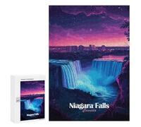 Rompecabezas para Adolescentes 300 PCS Niagara Falls Night View Rompecabezas para Adultos Juegos Relajantes Desafío Difícil Desafío Educativo 300 PCS