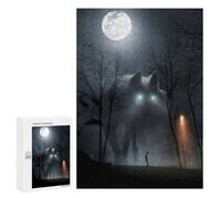 Rompecabezas para Adolescentes 300 PCS Nightmare Wolf Encounter Rompecabezas para Adultos Juego De Ingenio Decoración del Hogar Regalos para Reducir El Estrés 300 PCS