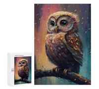 Rompecabezas para Adolescentes 300 PCS Owl Illusion Rompecabezas para Adultos Juego De Ingenio Decoración del Hogar Regalos para Reducir El Estrés 300 PCS