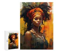 Rompecabezas para Adolescentes 300 PCS Painted African Woman Rompecabezas para Adultos Juegos Relajantes Pero Divertidos Y Humorísticos 300 PCS