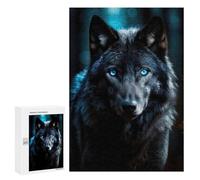 Rompecabezas para Adolescentes 300 PCS Painted Wolf Portrait Rompecabezas para Adultos Juegos Relajantes Decoración del Hogar Cumpleaños Y Navidad 300 PCS