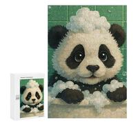 Rompecabezas para Adolescentes 300 PCS Panda Bath Time Rompecabezas para Adolescentes Mejora La Memoria Desafiante De Completar Juego Desafiante Juguetes 300 PCS