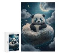 Rompecabezas para Adolescentes 300 PCS Panda Dreams in Cloudland Rompecabezas para Adultos Juguetes Antiestrés para La Diversión Familiar Interacción Entre Padres E Hijos 300 PCS