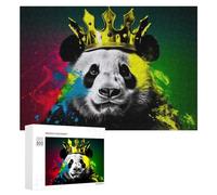 Rompecabezas para Adolescentes 300 PCS Panda King Royal Majesty Rompecabezas para Adultos Juegos Familiares Análisis Y Lógica Actividades Divertidas En Casa 300 PCS