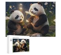 Rompecabezas para Adolescentes 300 PCS Panda Paradise A Whimsical Garden Adventure Rompecabezas para Adultos Juego Familiar Regalo De Cumpleaños Interacción Entre Padres E Hijos 300 PCS
