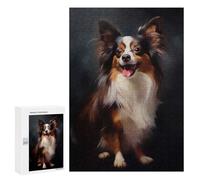 Rompecabezas para Adolescentes 300 PCS Papillon Dog Rompecabezas Juguetes Antiestrés Decoración del Hogar Cumpleaños Y Navidad 300 PCS