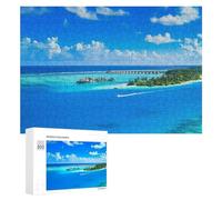 Rompecabezas para Adolescentes 300 PCS Paradise Island Retreat Rompecabezas para Adultos Juegos Relajantes Corte De Precisión Juego Desafiante Regalos 300 PCS
