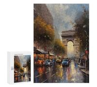Rompecabezas para Adolescentes 300 PCS Paris France Oil Painting Rompecabezas para Adultos Juego Familiar Decoración Desafiante De Completar 300 PCS