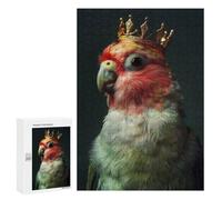 Rompecabezas para Adolescentes 300 PCS Parrot Bird Cute King Rompecabezas para Adultos Juego Familiar Decoración Desafiante De Completar 300 PCS