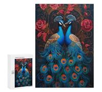 Rompecabezas para Adolescentes 300 PCS Peacock Love Artistic Romance Rompecabezas para Adultos Juguetes De Bricolaje Desafío Difícil Cumpleaños 300 PCS